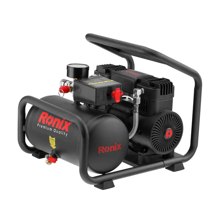 کمپرسور 6 لیتری رونیکس مدل RC-0613 بی صدا دوسیلندر بدون روغن