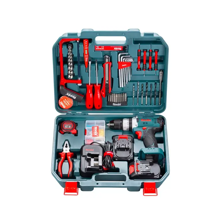 کیت دریل شارژی رونیکس مدل RS-8620 توان 20 ولت 53 پارچه