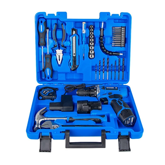 کیت دریل پیچ گوشتی شارژی ویوارکس 12 ولت 40 پارچه دو باتری مدل VR1240-CDK